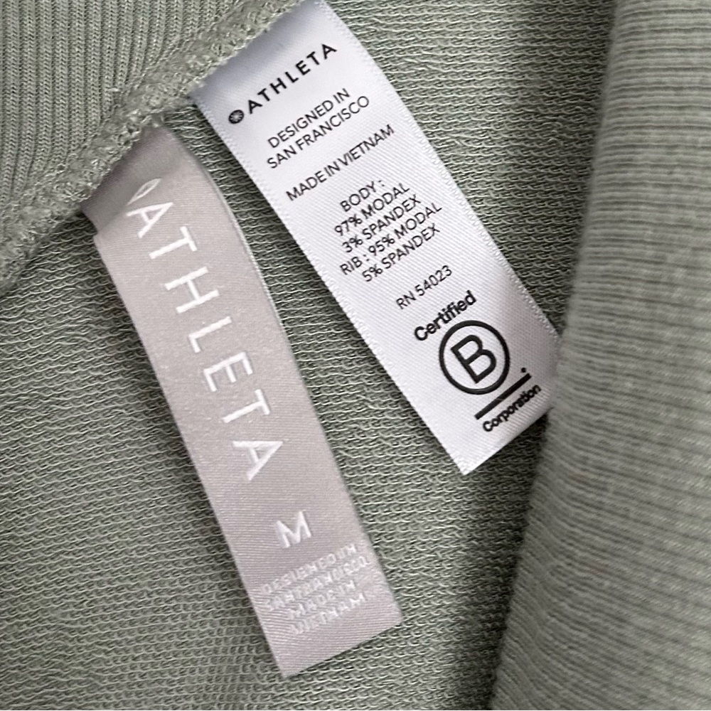 🩷 ATHLETA WOMEN'S OPAL GREEN LONG SLEEVE NIRVANA WRAP CARDIGAN SIZE MEDIUM - Picture 5 of 8